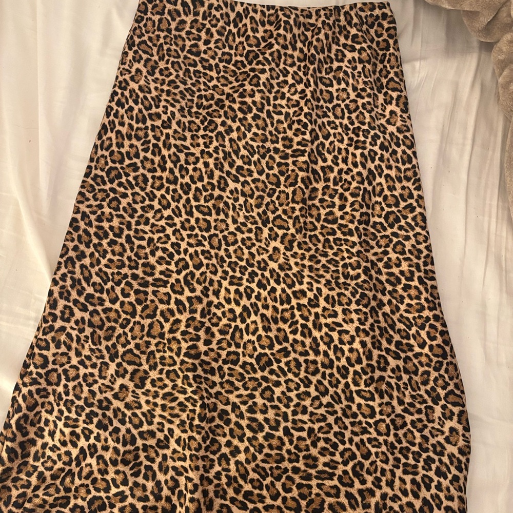 Finesse Wild A-Line Skirt - Brown Leopard Print